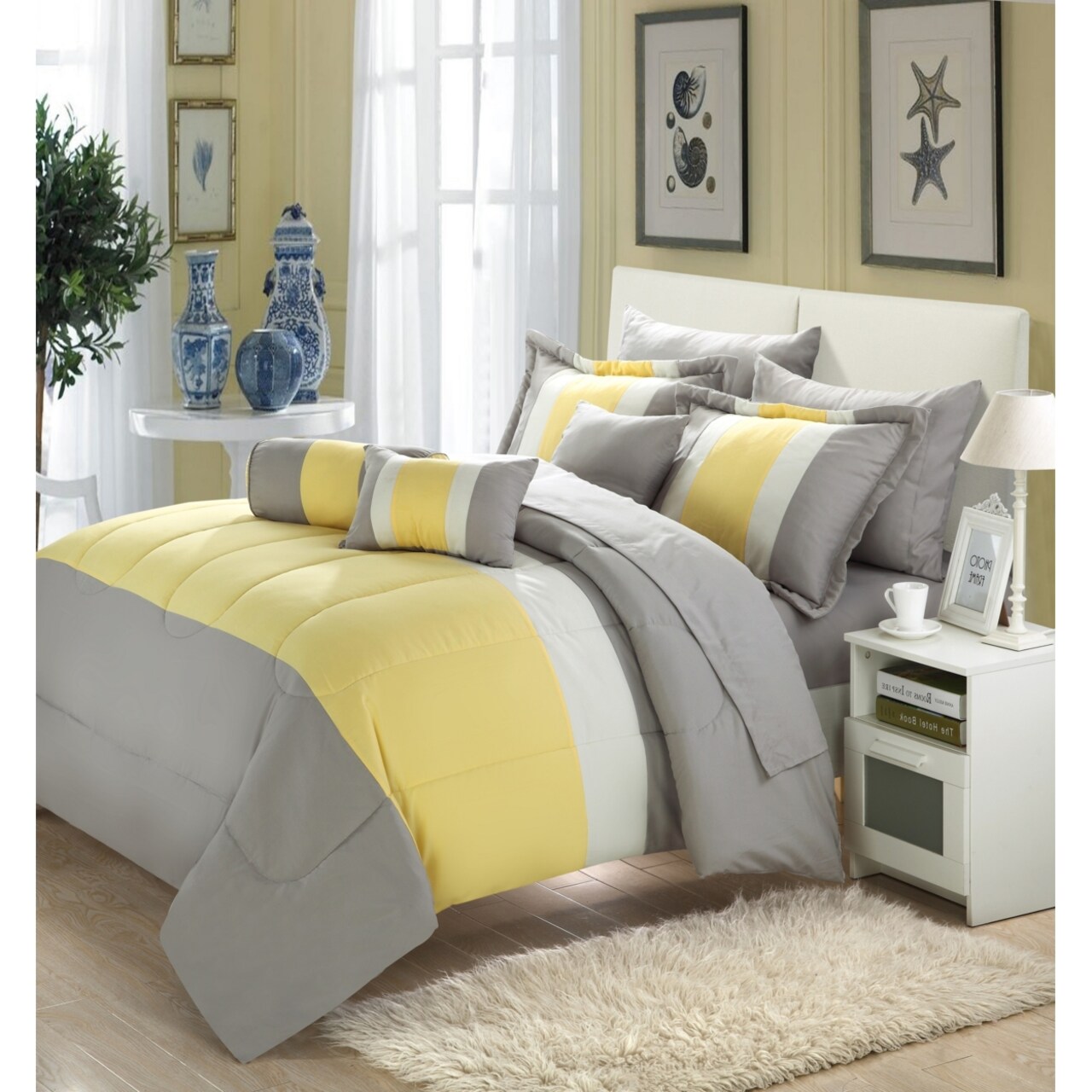 Chic Home Sebastian 10 Piece Complete Bed in a Bag Bedding with